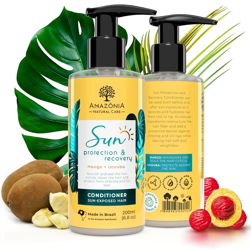 Photo 1 of All Natural Sun & Heat Protectant Conditioner - UV Protection for Hair with Mango & Ucuuba - Impurities Purification & Sun Defense