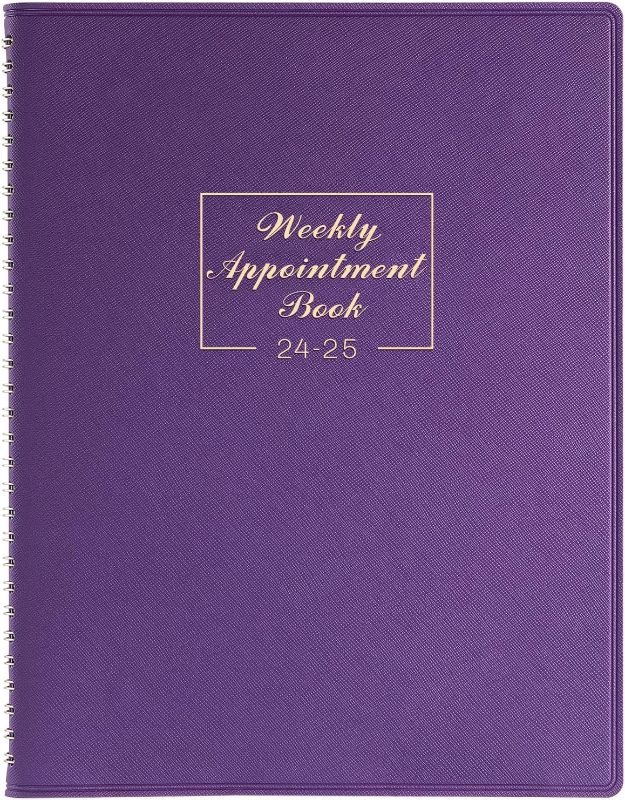 Photo 1 of 2024-2025 Weekly Appointment Book - Daily Planner 2024-2025 from JULY 2024 - JUNE 2025, 8.4" x 10.6", 15-Minute Interval, Flexible Leather Cover