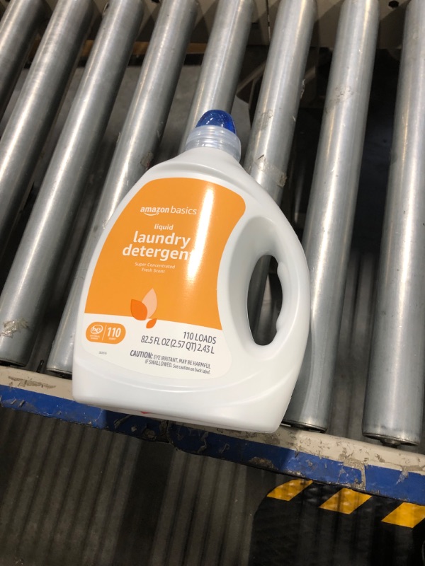 Photo 1 of Amazon Basics Concentrated Liquid Laundry Detergent, Fresh Scent, 110 Count, 82.5 Fl Oz (Previously Solimo)