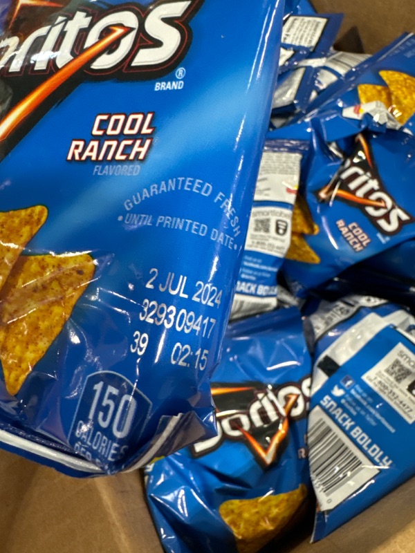 Photo 3 of 40-Pack Doritos Cool Ranch Flavored Tortilla Chips, 1oz Bags **EXP JUL 2 2024 ** 