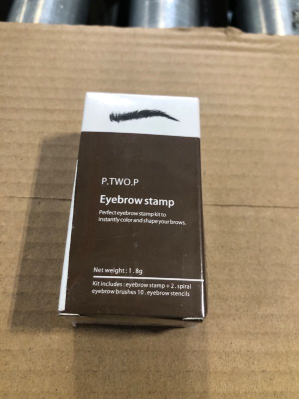 Photo 2 of ***Factory Sealed***
Eyebrow Stamp Stencil Kit - Eye Brow Stamping Kit, One Step Brow Trio Stamp Kit, Eyebrow Powder with 10 Reusable Eyebrow Stencils Kit (Brown)