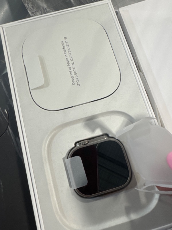 Photo 2 of Apple Watch Ultra 2 [GPS + Cellular 49mm] Smartwatch with Rugged Titanium Case and White Ocean Band. Fitness Tracker 
*** CHARGER AND WATCH BAND NOT INCLUDED ***