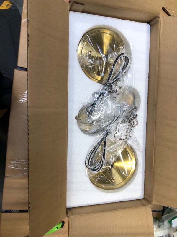 Photo 1 of 2-Light Brushed Gold Light Fixture