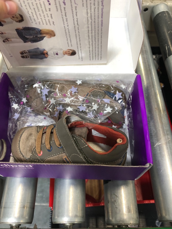 Photo 2 of **color is brown**
See Kai Run Girl's Kristin Sneaker, Olive Shimmer, 8 M US Toddler