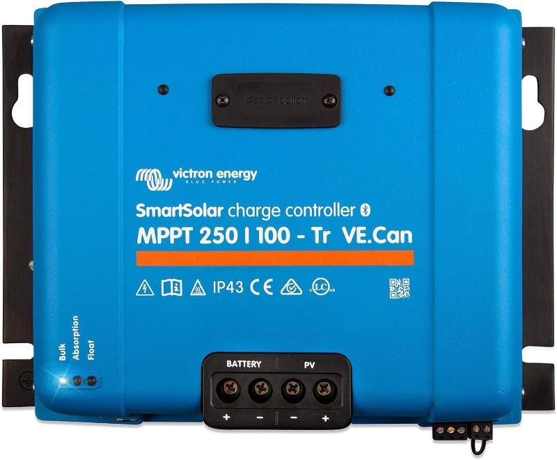 Photo 1 of ***USED***Victron Energy SmartSolar MPPT TR VE.Can Solar Charge Controller (Bluetooth) - Charge Controllers for Solar Panels - 250V, 100 amp, 12/24/36/48-Volt
