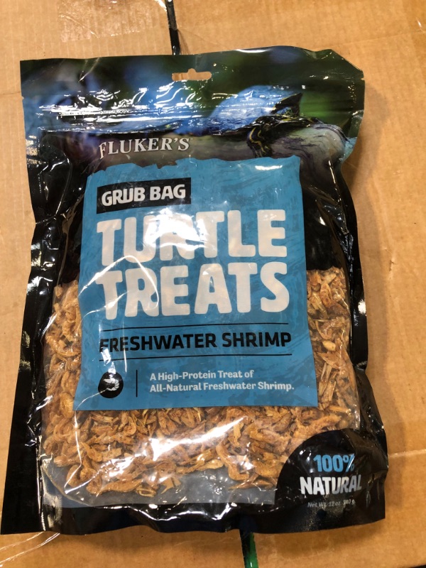 Photo 3 of  EXPIRES 09/2026 Fluker's Grub Bag Turtle Treats - River Shrimp, 12-oz