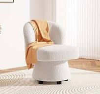 Photo 1 of *****USED*****KKL Accent Chair, Cozy Armchair, Upholstered Round Accent Chair for Living Room, Bedroom, Apartment, Bouclé, Offwhite