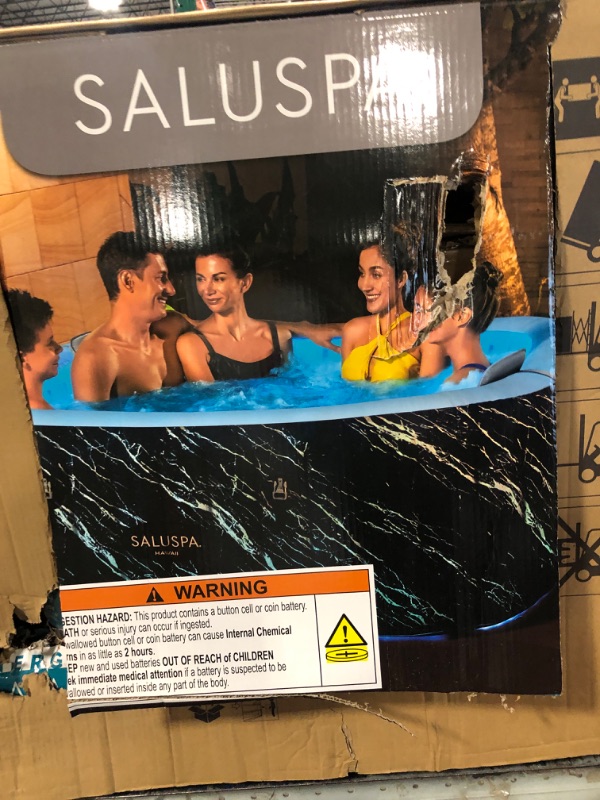 Photo 3 of ***USED***Bestway SaluSpa Hollywood EnergySense Luxe AirJet Round Inflatable 4 to 6 Adult Hot Tub with Heater, Filter, 2 Covers, and 140 AirJet System