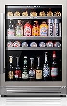 Photo 1 of 
Roll over image to zoom in
Ca'Lefort 24 Inch Beverage Refrigerator, 180 Can 34°F -54°F Beverage Fridge, Drink Fridge with Glass Door 3 LED Drink Fridge Built in or Freestanding, Perfect for Home/Kitchen(5.65 cu.ft)