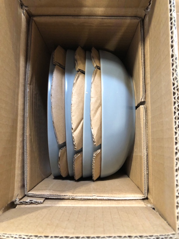 Photo 1 of AmorArc 8.5'' Stoneware Pasta Bowls, 32oz Large Speckled Bowls Set of 4 for Kitchen, Wide & Flat Bowls for Pasta,Salad,Oatmeal, Microwave&Dishwasher Safe, Matte Gray