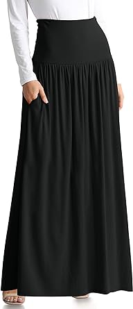 Photo 1 of  Skirts for Women Ankle Length Skirt Casual Long Skirt High Waisted Maxi Skirt Reg and Plus Size Skirt Long Skirt Small