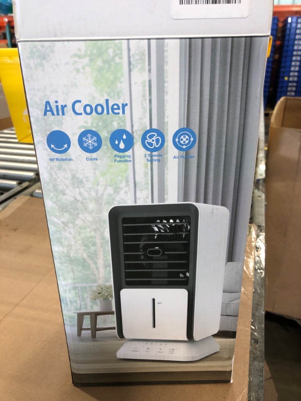 Photo 2 of ***USED** Portable Air Conditioner, Small Personal Electric Air Conditioner Oscillating Mini Air Cooler with Timer and Night Light, 3 Speeds Evaporative Air Cooler Desk Fan for Home Office Indoor Use