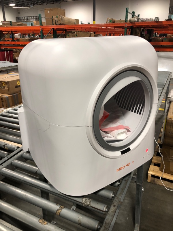 Photo 1 of ***Used, but in decent condition and functional*** MeoWant Self Cleaning Cat Litter Box, Fully Enclosed Automatic Litter Box for Multi Cats, Ultra-Safe/APP Control/Odor Removal Smart Cat Litter Box with Mat & Liner