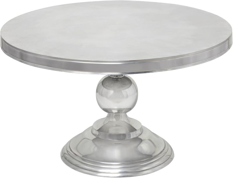 Photo 1 of Aluminum Metal Living Room Coffee Table Sleek Ball Centered Base Table, Center Table 30" x 30" x 19", Silver
***Stock Photo Is Similar Item, Not Exact. However Sizing Is Exact*** please view photos
