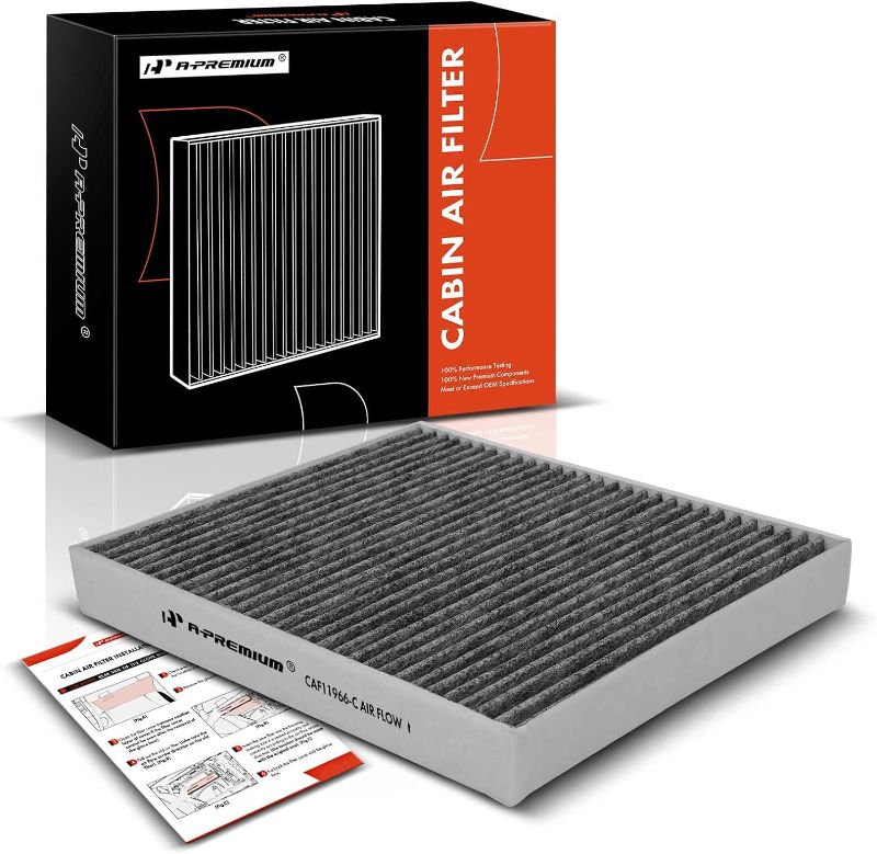 Photo 1 of A-Premium Cabin Air Filter w/Activated Carbon Compatible with Chevy, GMC, Cadillac & Buick - Camaro, Colorado, Equinox, Impala, Malibu, Silverado, Traverse, Sierra, Yukon, Escalade, ATS, CT4, Enclave