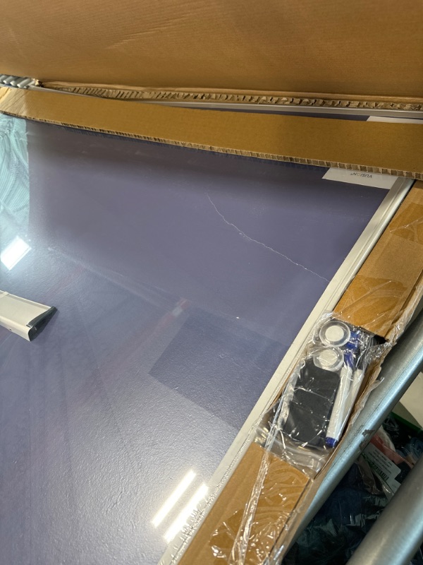 Photo 1 of ***Part of the board is cracked, shown in last photo*** VUSIGN Magnetic White Board 36" x 48"