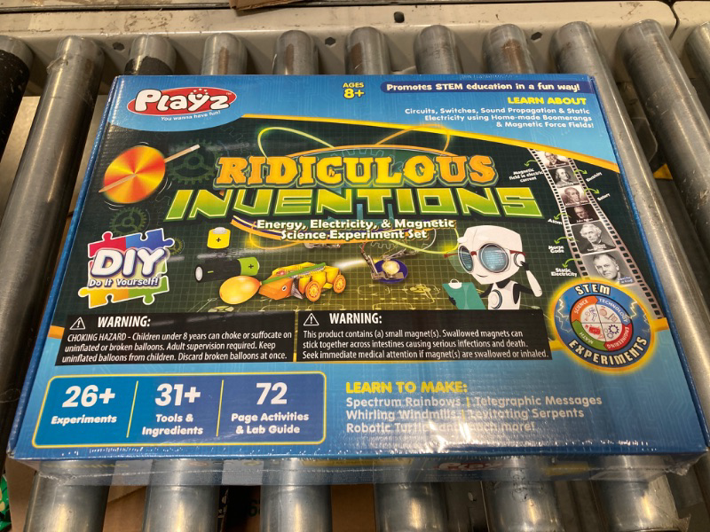 Photo 2 of ***Factory Sealed***
Playz Ridiculous Inventions Science Kits for Kids - Energy, Electricity & Magnetic