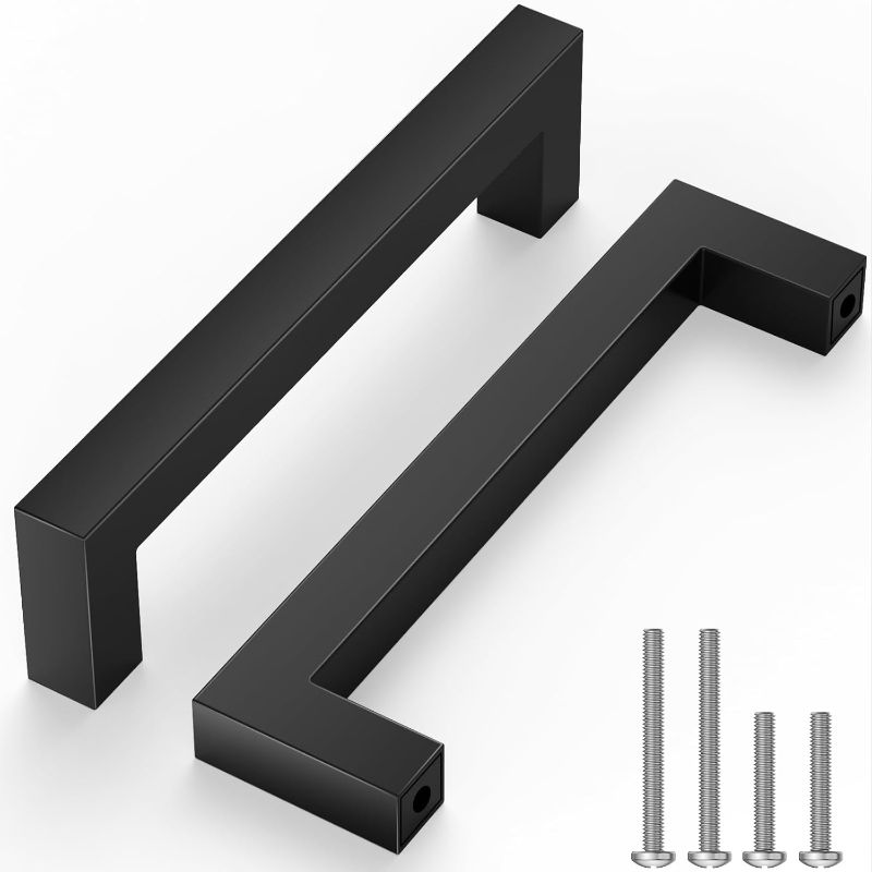 Photo 1 of 
TICONN 5-1/2" Cabinet Pulls, Stainless Steel Bar Handle for Kitchen Drawer Hardware with 5" Center-to-Center Mounting Hole (10pcs, Matte Black)