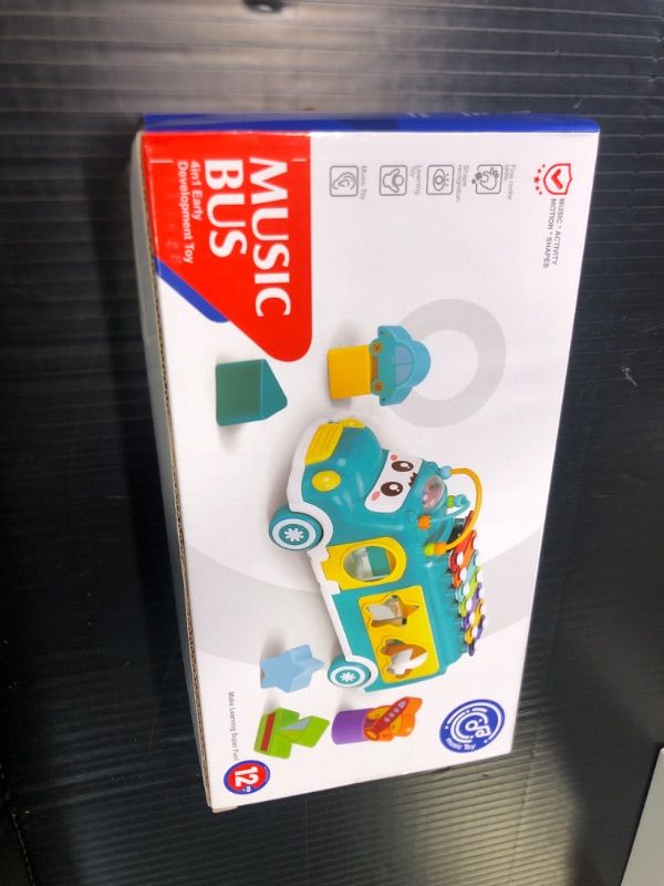 Photo 2 of ****USED** TOY Life Baby Toys 12-18 Months Baby Xylophone Toys Kids Xylophone Baby Toys 6 to 12 18 Months Toys Musical Instruments with Shape Sorter & Building Blocks Shape Sorting Bus Baby Learning Bus