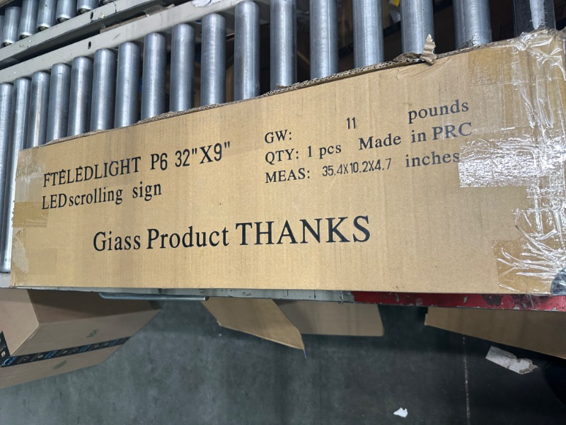 Photo 1 of ***USED*** FTELEDLIGHT New Double Sided LED Display Sign, P10 Full Color Indoor Outdoor Advertising Signs, USB WIFI Programmable Text Signs, 8 x 40 inch (96 x 16 x 2 Dots)
