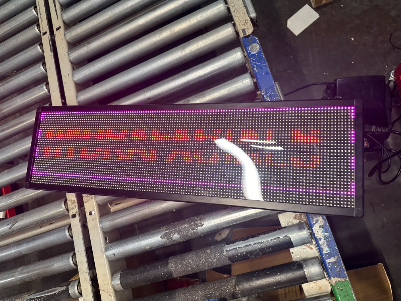 Photo 1 of ***USED*** FTELEDLIGHT New Double Sided LED Display Sign, P10 Full Color Indoor Outdoor Advertising Signs, USB WIFI Programmable Text Signs, 8 x 40 inch (96 x 16 x 2 Dots)