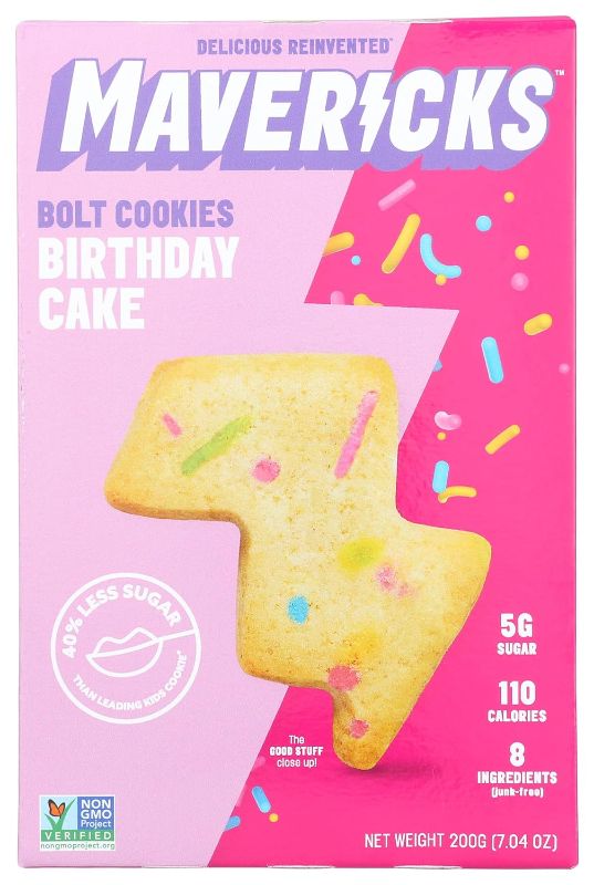 Photo 1 of ***3 PACK*** Mavericks, Birthday Cake Bolt Cookies, 7oz   BEST BY 10/2024