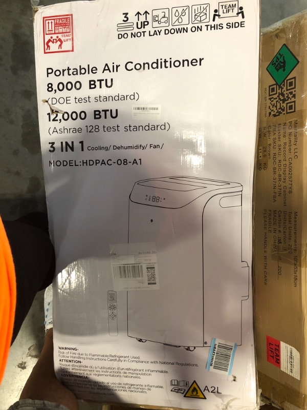 Photo 2 of 12,000 BTU Portable Air Conditioner Cools Up to 500 Sq.Ft, 3-IN-1 Energy Efficient Portable AC Unit with Remote Control & Installation Kits for Large Room, Campervan, Office, Temporary Space