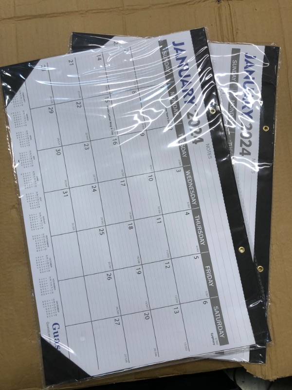 Photo 2 of ***USED***2 PACK**GuassLee Desk Calendar 2024-2025 - 18 Monthly Desktop Calendar 17" x 11.5" Runs from Jan. 2024-Jun. 2025 with Julian Dates for Home, School and Office