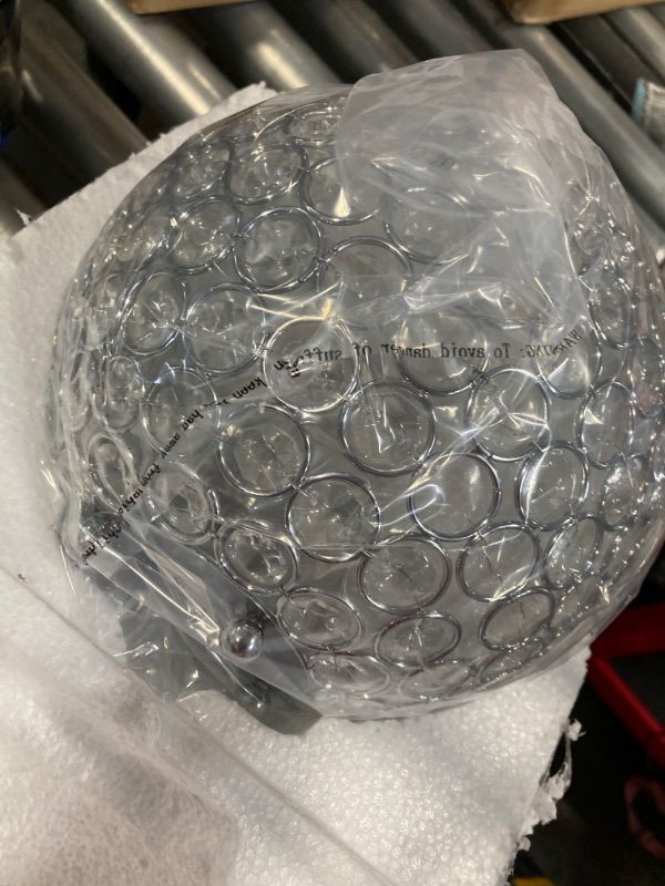 Photo 1 of All the Rages Elegant Designs Chrome Elipse Crystal Circular Vase