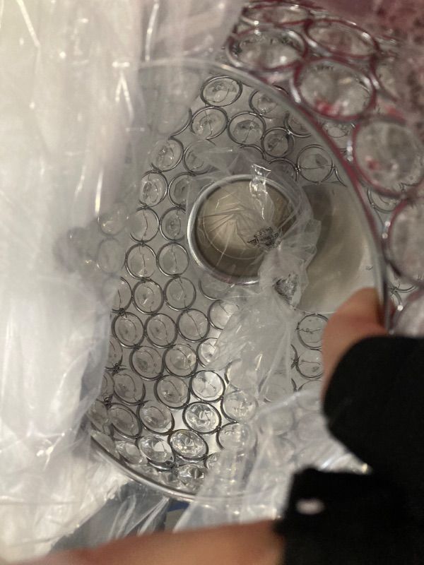 Photo 1 of All the Rages Elegant Designs Chrome Elipse Crystal Circular Vase