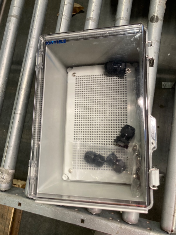 Photo 1 of ***Stock photo is a similar item, not exact***Waterproof ABS & PC Electrical Box, Gray and Transparent, Industrial Style