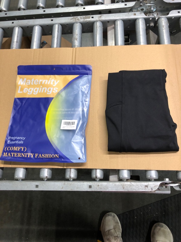 Photo 2 of ****USED** Purplepig Maternity Leggings Over The Belly with Pockets - Buttery Soft Pregnancy Workout Pants Active Wear for Women Small 01- Black