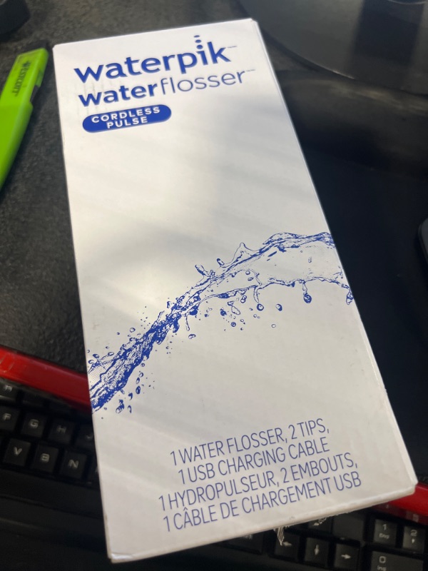 Photo 2 of ****WATER BASE ONLY****
Waterpik Cordless Pulse Rechargeable Portable Water Flosser for Teeth, Gums, Braces Care and Travel with 2 Flossing Tips, Waterproof, ADA Accepted, WF-20 White, Packaging May Vary White Flosser