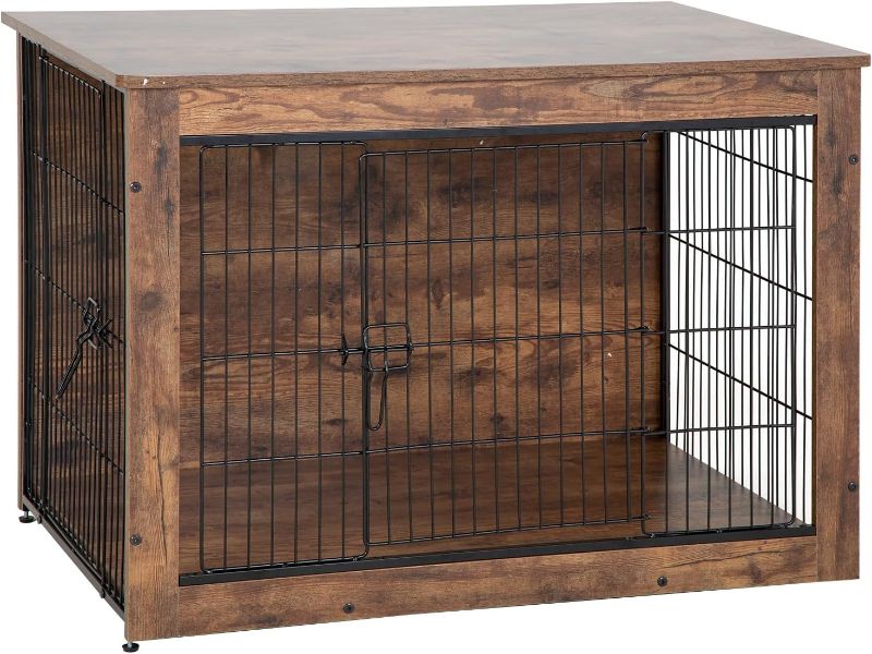 Photo 1 of ****USED*** BestPet Dog Crate Furniture with Cushion,Wooden Dog Crate with Double Door Modern Dog Kennel Indoor Side End Table Heavy Duty Dog Crate for Small and Medium Dogs (38in)
