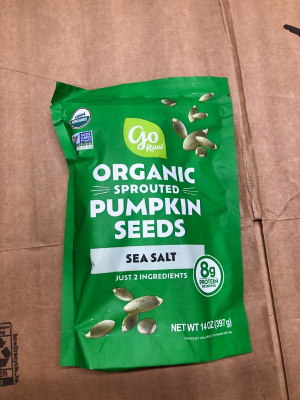 Photo 2 of ***USED** Go Raw Organic Sprouted Seeds, Pumpkin - 16 oz bag
***Expires 10/10/2024***