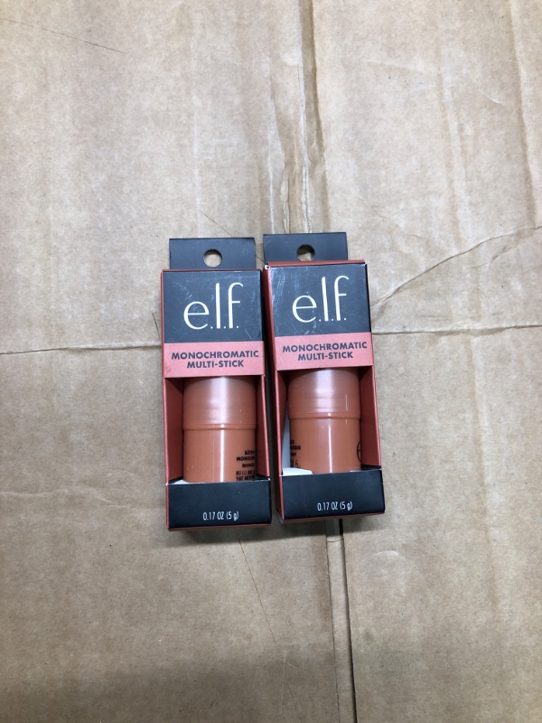 Photo 2 of (2 Pack) e.l.f. Monochromatic Multi Stick, Luxuriously Creamy & Blendable Color, For Eyes, Lips & Cheeks, Bronzed Cherry, 0.17 Oz (5g)