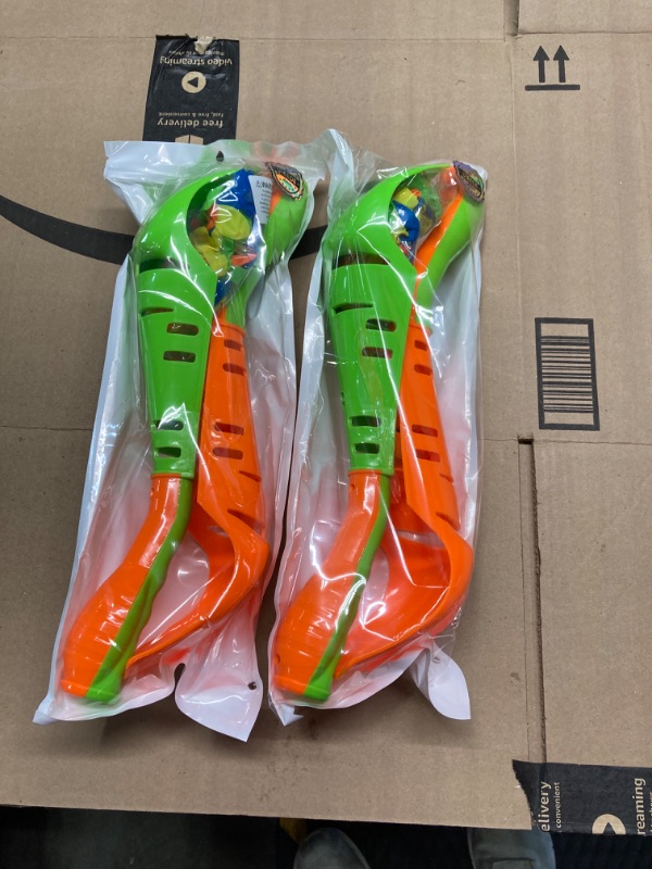 Photo 2 of ***2 Pack*** UNEEDE Water Balloon Launcher 2Pack, With 200pcs Biodegradable Water Balloons For Kids 1Pack Filling Hose Nozzle,Water Balls Toys For Kids Ages 4-8 8-12,Outdoor Toys For Kids, Summer Fun For Family