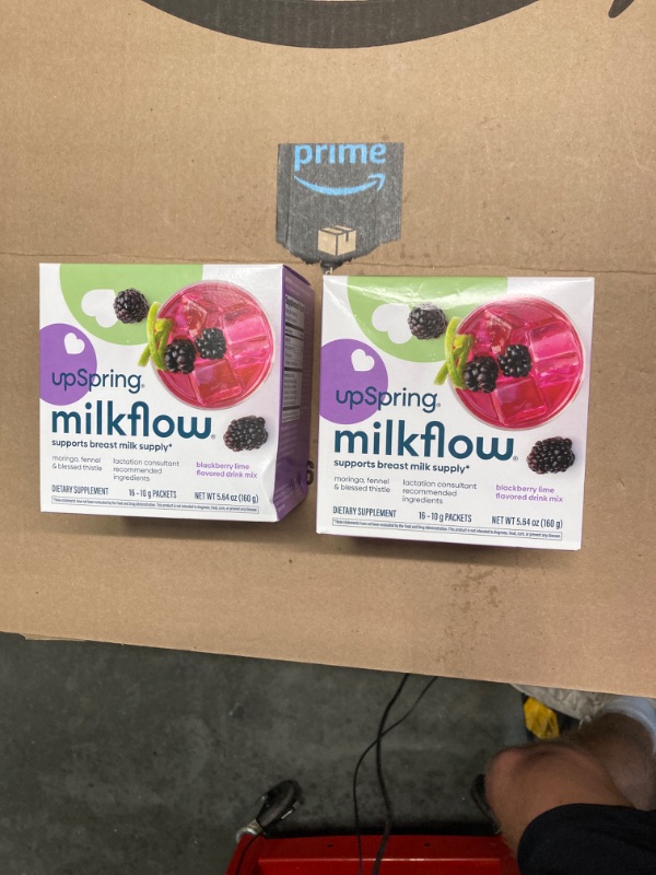 Photo 2 of (2 Pack) UpSpring Milkflow Fenugreek Free Blackberry Breastfeeding Supplement Drink Mix - 16ct/5.6oz