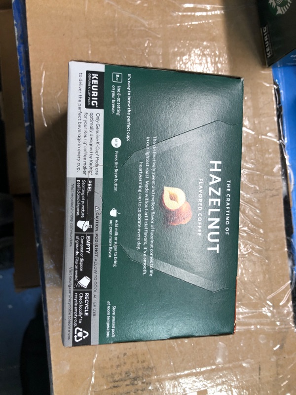 Photo 2 of ***AS IS / NO RETURNS -  FINAL SALE** 10/21/24
Starbucks K-Cup Coffee Pods, Hazelnut Flavored Coffee, Naturally Flavored, 100% Arabica, 1 box (10 pods) Hazelnut 10 Count (Pack of 1)