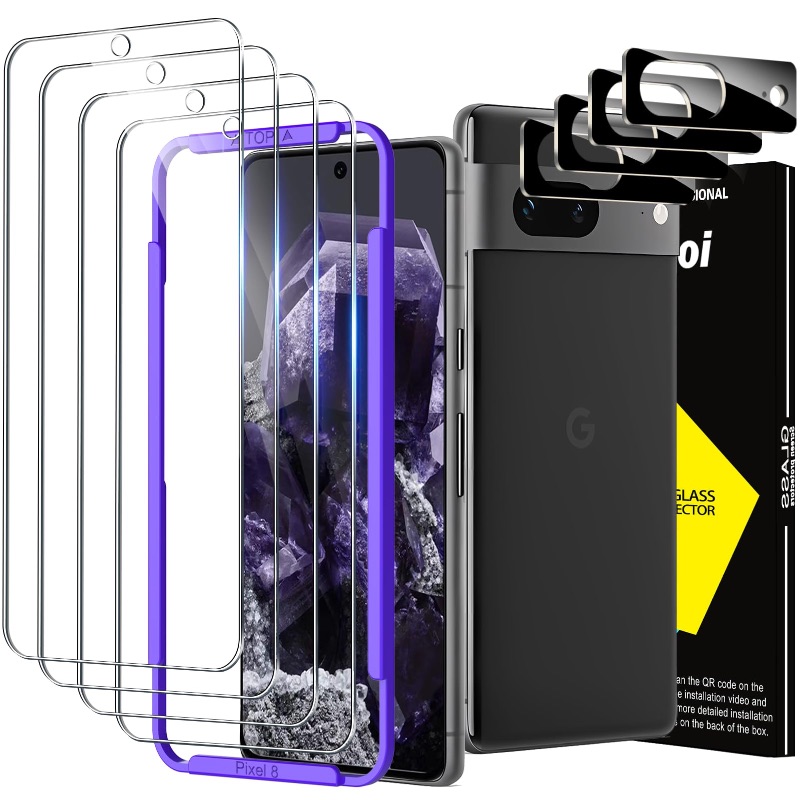 Photo 1 of ***AS IS / NO RETURNS -  FINAL ****** BRAND NEW****
2BX, Milomdoi 8 Pack Screen Protector for Google Pixel 8 with 8 Pack Tempered Glass Camera Lens Protector Phone Case Friendly Ultra Accessories Protector de Pantalla for Google Pixel 8