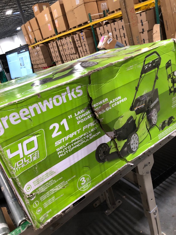 Photo 2 of ****USED****Greenworks 40V 21" Brushless Cordless (Smart Pace / Self-Propelled) Lawn Mower (75+ Compatible Tools), (2) 4.0Ah Batteries and Charger Included 21" Mower (2 x 4.0Ah)