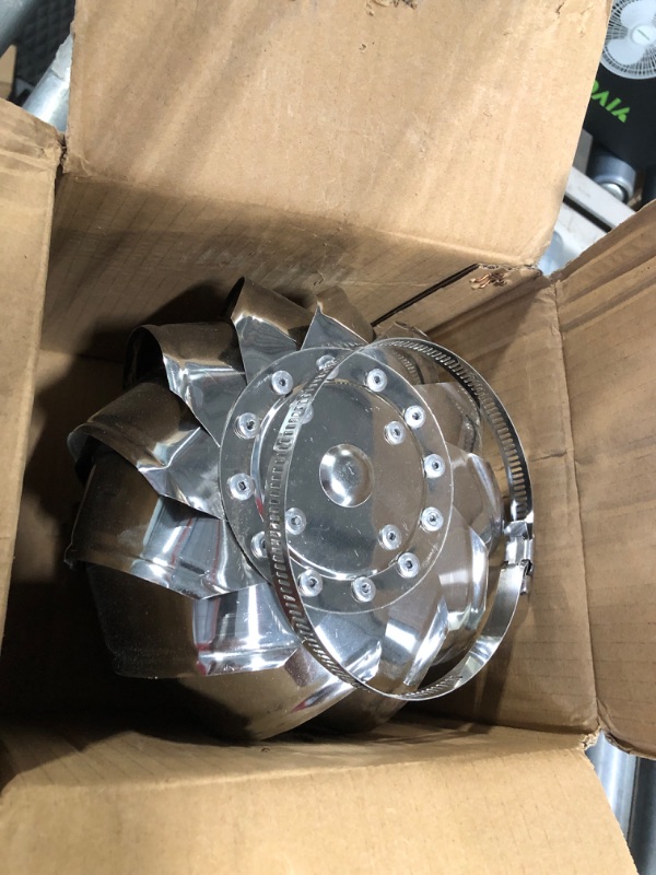 Photo 3 of ****USED** Stainless Steel 201 Non Power Roof Ventilator, Wind Turbines Attic Air Vent Ventilating Fan (Size : 110mm)