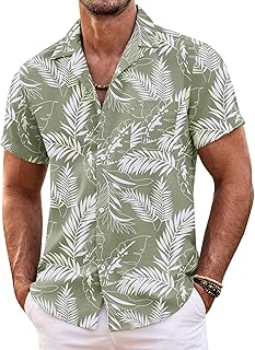 Photo 1 of 
COOFANDY Mens Hawaiian Shirt Short Sleeve Floral Button Down Shirts Tropical Summer Beach Shirts Camp Collar Shirt
COOFANDY size M