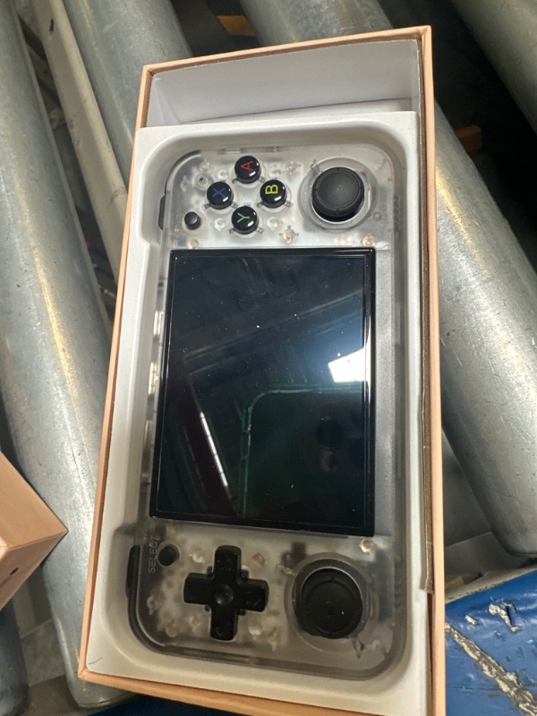 Photo 4 of ***accessories not included*** RG35XX H Retro Handheld Game Console , 3.5 Inch IPS Screen Linux System Built-in 64G TF Card 5528 Games Support HDMI TV Output 5G WiFi Bluetooth 4.2 (Transparent White)