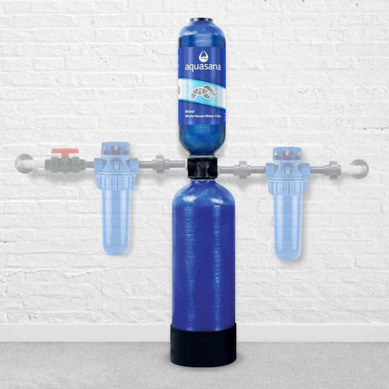 Photo 1 of Aquasana Whole House Well Water Filter System - UV Purifier - Salt-Free Descaler - Carbon & KDF Media Filters Sediment 97% Of Chlorine - Water Softener Alternative - 500,000 Gl - EQ-WELL-UV-PRO-AST Well Water Filter + Pro Kit + Conditioner