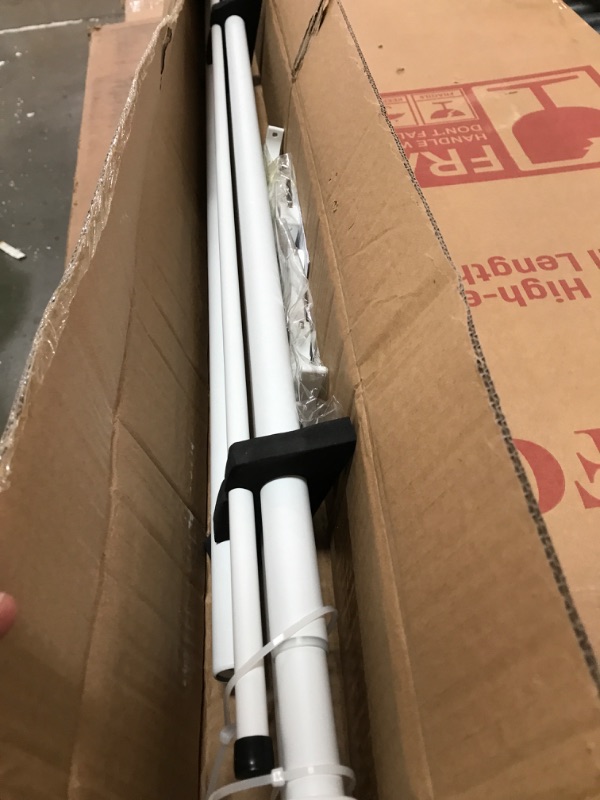 Photo 1 of 1 Inch Double Curtain Rods 72 to 144 Inches, Adjustable Telescoping Window Drapery Rod, Dual Heavy Duty Curtain Rods with Iron-Finials for Sliding Glass Door, Patio, Bedroom, Kitchen, Matte White