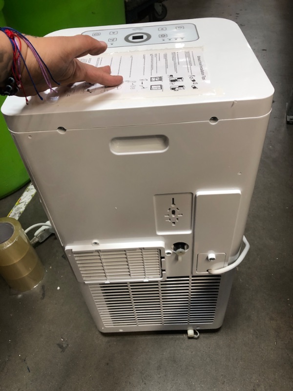 Photo 3 of 10,000 BTU (6,000 BTU DOE) 115-Volt Quiet 55 dB Portable Air Conditioner Dehumidifier and Remote to 300 sq. ft. White
