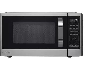 Photo 1 of 1.1 cu. ft. Countertop Microwave in Fingerprint Resistant Stainless Steel
