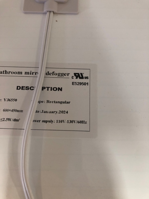 Photo 3 of ***DAMAGED - CHIPPED IN CORNER - UNABLE TO TEST - SEE PICTURES***
Keonjinn 48 x 36 Inch Backlit LED Bathroom Mirror with Acrylic Wrapped Light Strips, Anti-Fog, Stepless Dimmable, Large Lighted Bathroom Vanity Mirror for Wall, Memory Function (Horizontal/