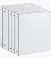 Photo 1 of 12  1 inch white ring binder 